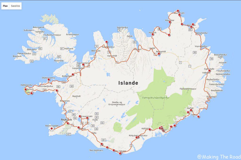 Road trip Islande 10 jours Itinéraire tour de l'île petit budget